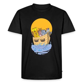 T-shirt Animaux Afrique - T-shirt Premium bio Homme - noir - Devant - Nico (187cm)