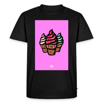 Soft ice cream - Men's Premium Organic T-Shirt - black - Front - Nico (187cm)