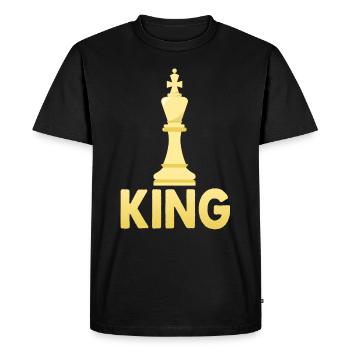 Chess King - Men's Premium Organic T-Shirt - black - Front - Nico (187cm)