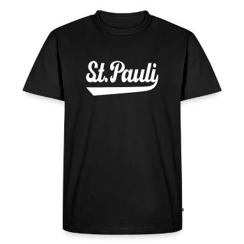 St. Pauli Hamburg with underscore - Men's Premium Organic T-Shirt - black - Front - Nico (187cm)