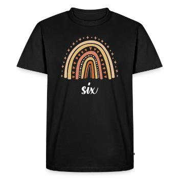Orange Rainbow Six years 6th birthday - Men's Premium Organic T-Shirt - black - Front - Nico (187cm)