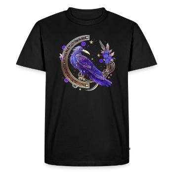 Mystic Crow, Wicca, Morrigan, Celtique, Oiseau - T-shirt Premium bio Homme - noir - Devant - Nico (187cm)