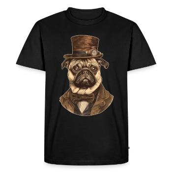Carlin Vintage - T-shirt Premium bio Homme - noir - Devant - Nico (187cm)