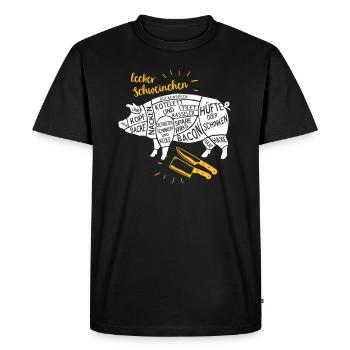 savoureux cadeau drôle de chemise de barbecue de porc - T-shirt Premium bio Homme - noir - Devant - Nico (187cm)