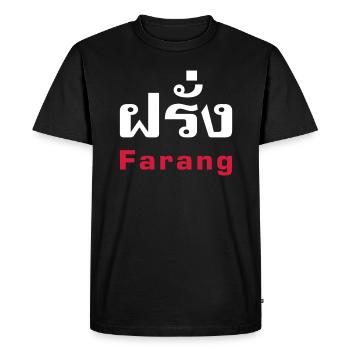 Farang / Thai for Westerner - Thai Language - Men's Premium Organic T-Shirt - black - Front - Nico (187cm)