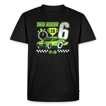 6ème anniversaire pilote de course voiture de course 6 ans - T-shirt Premium bio Homme - noir - Devant - Nico (187cm)