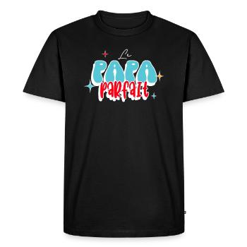 Le papa parfait - T-shirt Premium bio Homme - noir - Devant - Nico (187cm)