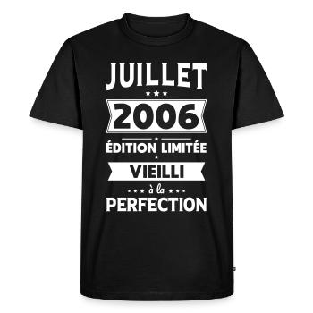 18th Anniversary - July 2006 Perfection - Men's Premium Organic T-Shirt - black - Front - Nico (187cm)