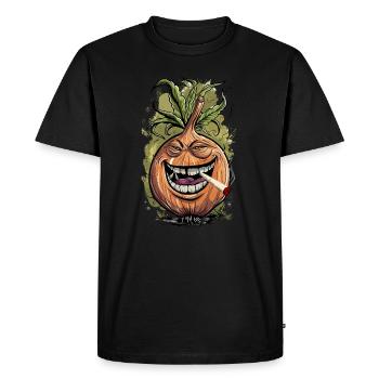 Stoner Cannabis Oignon THC Village Enfant Village Jeunesse - T-shirt Premium bio Homme - noir - Devant - Nico (187cm)