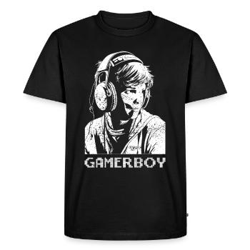 Gamerboy - blanc - T-shirt Premium bio Homme - noir - Devant - Nico (187cm)