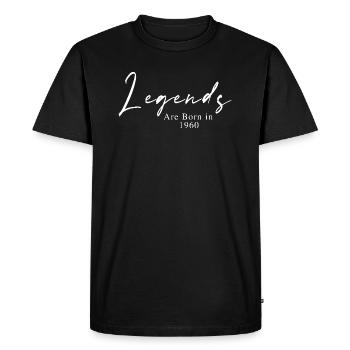 Des légendes sont nées en 1960 Idée cadeau - T-shirt Premium bio Homme - noir - Devant - Nico (187cm)