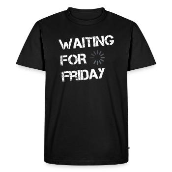 Waiting for Friday - Men's Premium Organic T-Shirt - black - Front - Nico (187cm)