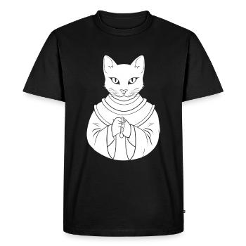 Chat chrétien chrétien - T-shirt Premium bio Homme - noir - Devant - Nico (187cm)