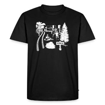 FreeTek Sounsystem free party - T-shirt Premium bio Homme - noir - Devant - Nico (187cm)