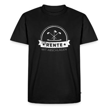 Golf Pension 2 Réductions - T-shirt Premium bio Homme - noir - Devant - Nico (187cm)