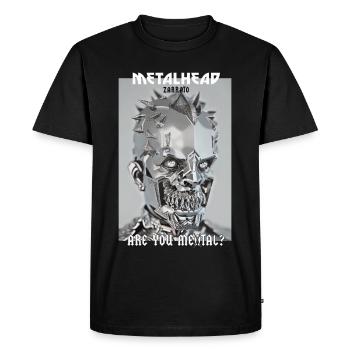 METALHEAD- Are you Me(n)tal?- Designer Platinum Head - Men's Premium Organic T-Shirt - black - Front - Nico (187cm)