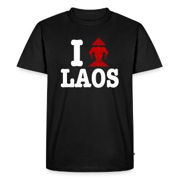 I Erawan (Love) Laos - Men's Premium Organic T-Shirt - black - Front - Nico (187cm)