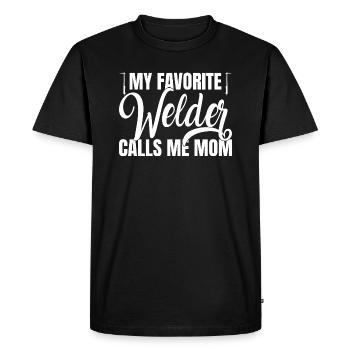 Tenue de soudeur pour soudeurs - T-shirt Premium bio Homme - noir - Devant - Nico (187cm)