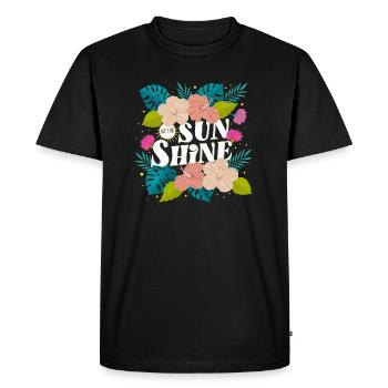 Été tropical - T-shirt Premium bio Homme - noir - Devant - Nico (187cm)
