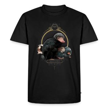 Phantastische Tierwesen Nifflers - Männer Premium Bio T-Shirt - Schwarz - Vorne - Nico (187cm)