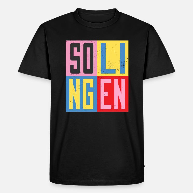 Solingen Städte Design - Männer Premium Bio T-Shirt - Schwarz