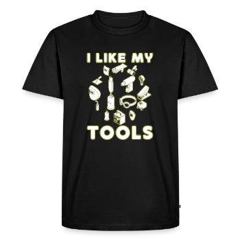 I Like My Tools Welding Gift Idea - Men's Premium Organic T-Shirt - black - Front - Nico (187cm)