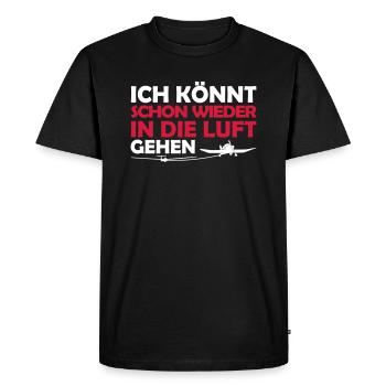 lustige Segelflieger Spruch Segelflugzeug Geschenk - Männer Premium Bio T-Shirt - Schwarz - Vorne - Nico (187cm)
