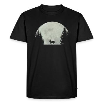 Hase - Männer Premium Bio T-Shirt - Schwarz - Vorne - Nico (187cm)