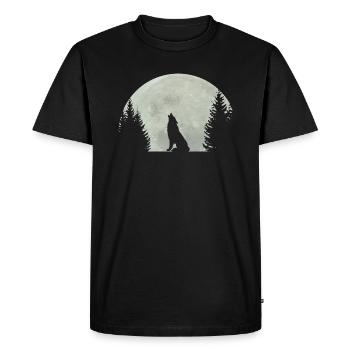 Loup - T-shirt Premium bio Homme - noir - Devant - Nico (187cm)