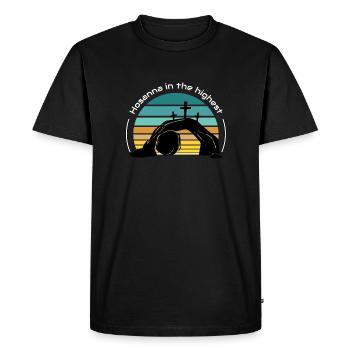 Hosanna dans le plus haut - T-shirt Premium bio Homme - noir - Devant - Nico (187cm)