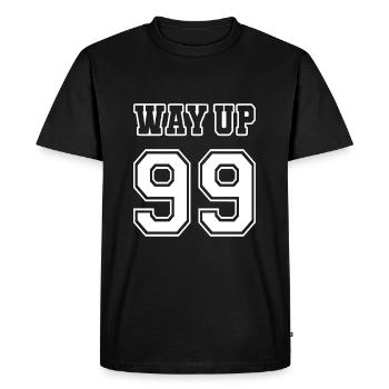 Way Up 99 Vintage Birthday Anniversary 1999 - Men's Premium Organic T-Shirt - black - Front - Nico (187cm)