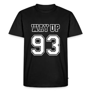 Way Up 93 Vintage 30e anniversaire 1993 - T-shirt Premium bio Homme - noir - Devant - Nico (187cm)