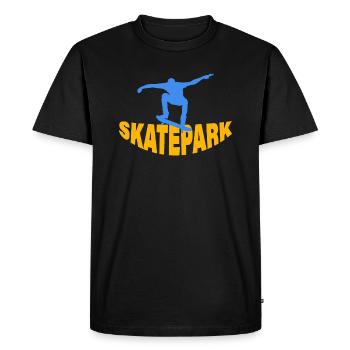 SKATEPARK - Men's Premium Organic T-Shirt - black - Front - Nico (187cm)