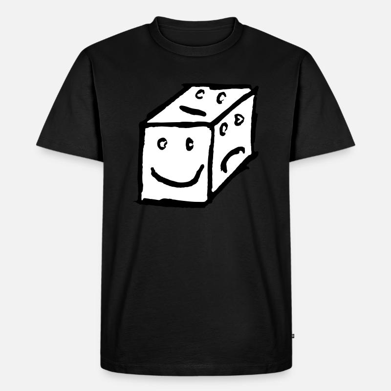 Würfel - Männer Premium Bio T-Shirt - Schwarz