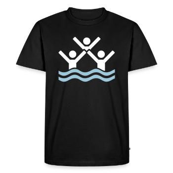 Nage synchronisée - T-shirt Premium bio Homme - noir - Devant - Nico (187cm)