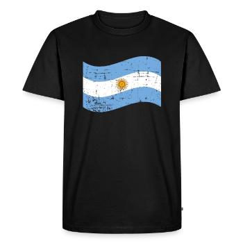 Argentina - Men's Premium Organic T-Shirt - black - Front - Nico (187cm)