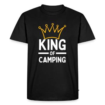 CAMPING CAMPER CAMPING TENT KING - Men's Premium Organic T-Shirt - black - Front - Nico (187cm)