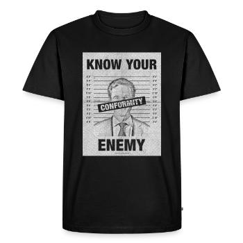 Know Your Enemy - Men's Premium Organic T-Shirt - black - Front - Nico (187cm)