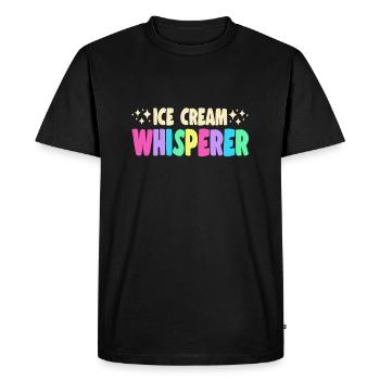 Crème glacée Whisperer Gelato Dessert Popsicle Cadeau - T-shirt Premium bio Homme - noir - Devant - Nico (187cm)