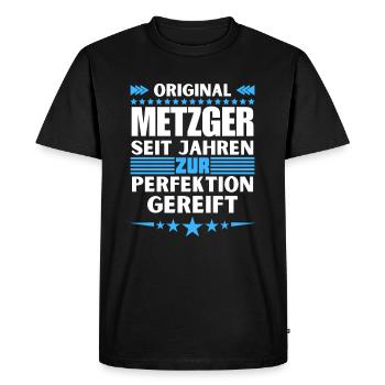 Boucher affiné à la perfection - T-shirt Premium bio Homme - noir - Devant - Nico (187cm)