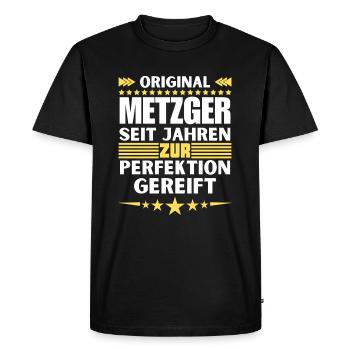 Boucher affiné à la perfection - T-shirt Premium bio Homme - noir - Devant - Nico (187cm)