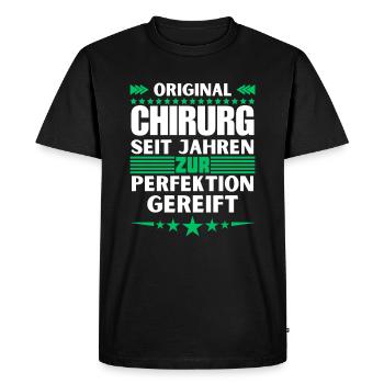Surgeon Matured to Perfection - Men's Premium Organic T-Shirt - black - Front - Nico (187cm)