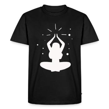 Yoga - Relax Quality of life - Men's Premium Organic T-Shirt - black - Front - Nico (187cm)