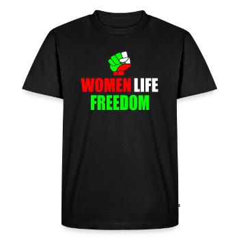 Women life freedom iran - Men's Premium Organic T-Shirt - black - Front - Nico (187cm)