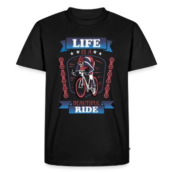 Skellet Bicycle Life est un beau design de conduite - T-shirt Premium bio Homme - noir - Devant - Nico (187cm)