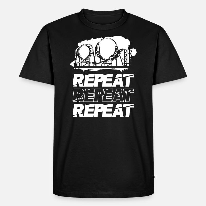 Roller Coaster Repeat Repeat Repeat - Men's Premium Organic T-Shirt - black