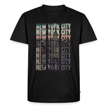 Ville de New York - T-shirt Premium bio Homme - noir - Devant - Nico (187cm)