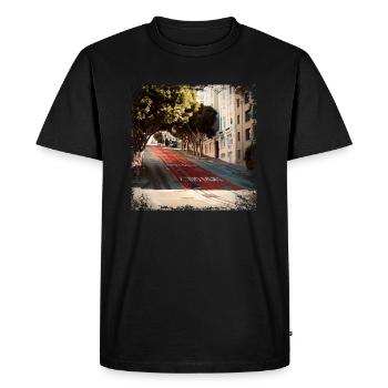 San Francisco - T-shirt Premium bio Homme - noir - Devant - Nico (187cm)