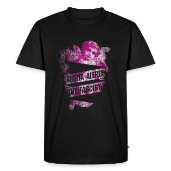 Ange antifasciste - T-shirt Premium bio Homme - noir - Devant - Nico (187cm)