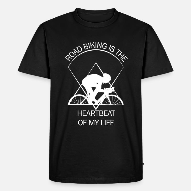 Rennrad - Männer Premium Bio T-Shirt - Schwarz